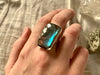 Labradorite Adjustable Ring - XLarge Rectangle - Jewels & Gems