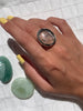 Tourmalated Quartz Naevia Ring - Round (US 10) - Jewels & Gems