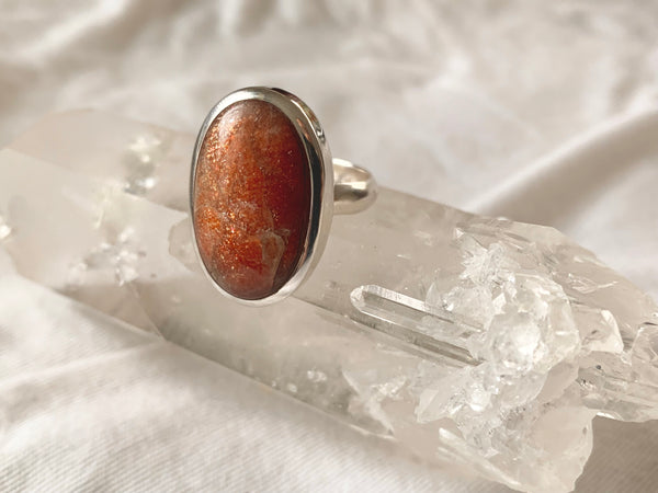 Sunstone Naevia Ring - Long Oval - US 7 (One of a kind) - Jewels & Gems