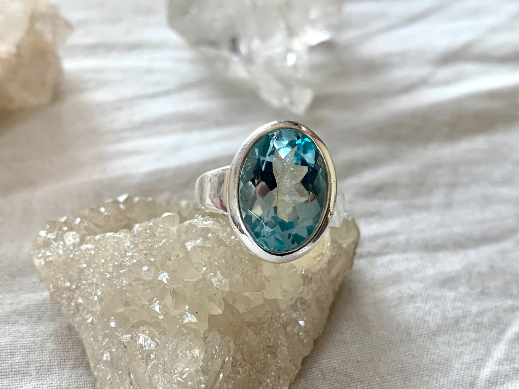 Blue Topaz Sabina Ring - Jewels & Gems