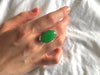 Nephrite Jade Naevia Ring - Chunky Oval - Jewels & Gems