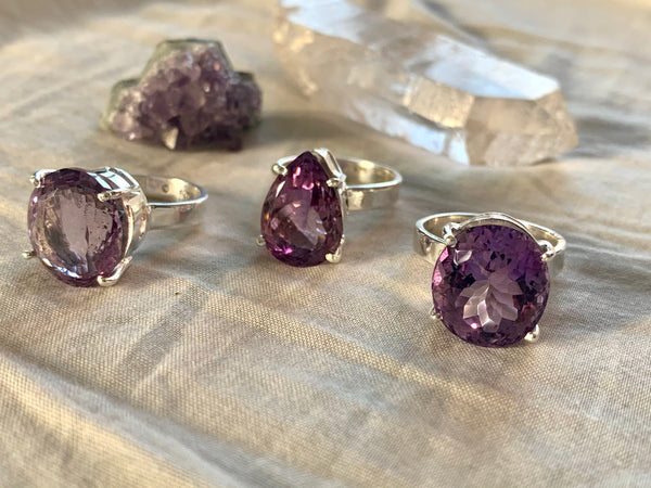 Amethyst Sanaa Rings - Faceted Mixed - Jewels & Gems