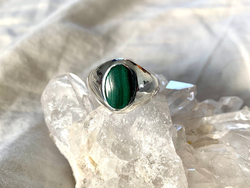 Malachite Kleio Ring - Jewels & Gems