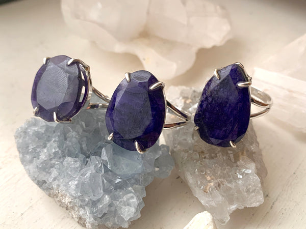 Semi-precious Sapphire Large Sanaa Rings (One of a kind) - Jewels & Gems