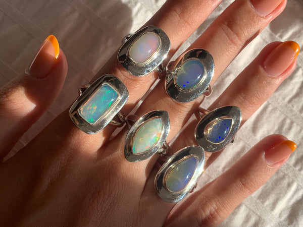 Ethiopian Welo Opal Medea Ring - Mix - Jewels & Gems