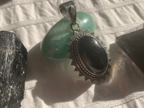 Black Tourmaline Rhona Pendant - Jewels & Gems