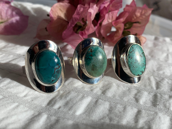 Tibetan Turquoise Dinah Ring - Oval - Jewels & Gems