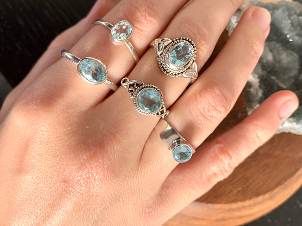 Blue Topaz Mixed Rings - Jewels & Gems