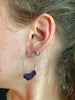 Raw Amethyst Hoop Earrings - Jewels & Gems