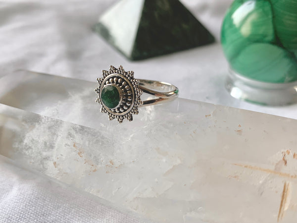 Semi-precious Emerald Evanora Ring - Jewels & Gems
