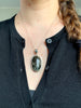 Black Golden Seraphinite Ansley Pendant - Oval - Jewels & Gems