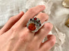 Red Garnet & Amber Rosamonde Ring (US 7 & 9) - Jewels & Gems