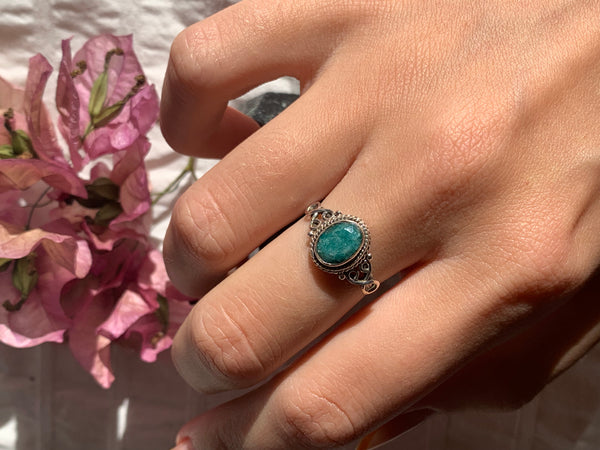 Semi-precious Emerald Melita Ring - Jewels & Gems
