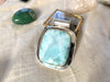 Larimar Gaia Pendant - XLarge Square - Jewels & Gems