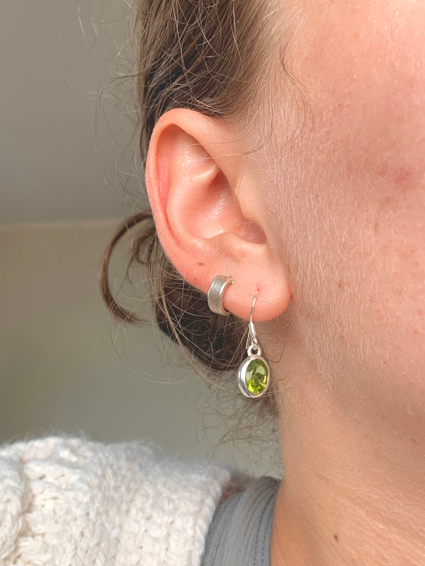 Peridot Naevia Earrings - Small Oval - Jewels & Gems
