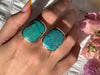 Tibetan Turquoise Naevia Ring - Square (US 6.5 & 8) - Jewels & Gems