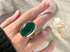 Malachite Adjustable Ring - Oval - Jewels & Gems