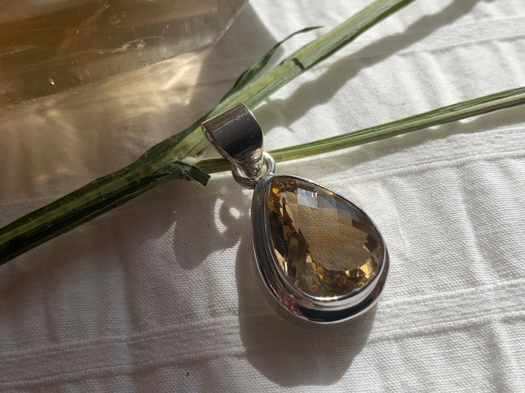 Citrine Ansley Pendant - Reg. Teardrop - Jewels & Gems