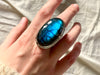 Labradorite Gaia Ring - XLarge Oval (US 6.5 & 7) - Jewels & Gems