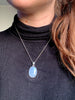 Blue Lace Agate Ariel Pendant - Medium Oval - Jewels & Gems