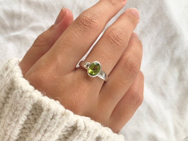 Peridot Sabina Ring - Small Oval - Jewels & Gems