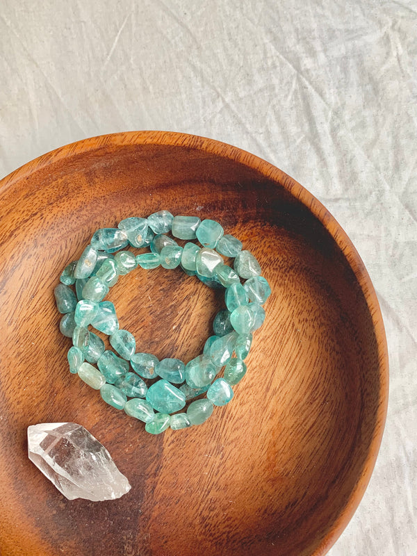 Blue + Green Fluorite Bracelet - Jewels & Gems