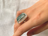 Seraphinite Ansley Ring - Large Rectangle - Jewels & Gems