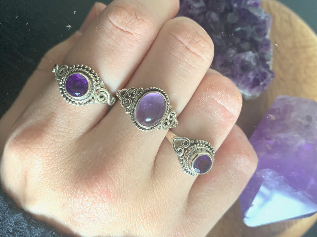 Amethyst Mix - Small Rings - Jewels & Gems