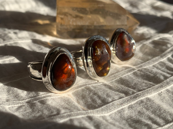 Mexican Fire Agate Otho Ring - Freeform - Jewels & Gems