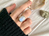 Moonstone Naevia Ring - Med. Square - Jewels & Gems