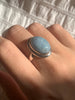 Aquamarine Ansley Ring - Oval Cabochon (US 7.5) - Jewels & Gems