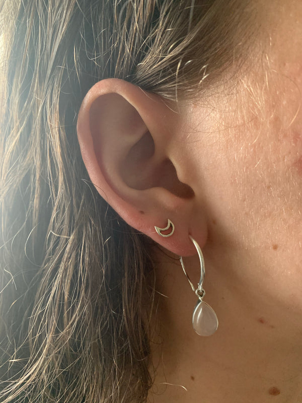 Rose Quartz Signe Earrings - Teardrop - Jewels & Gems